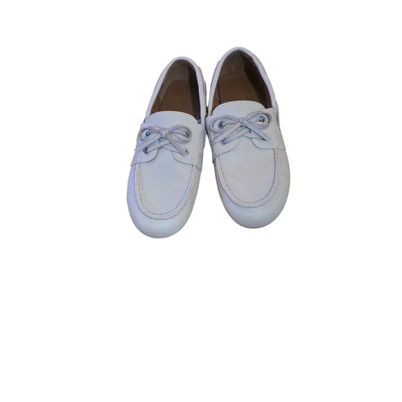 Old Money Quiet Luxury White Textured Loafer Size 8 - Picture 7 of 7